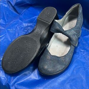 Alegria Blue Wedge Shoes Stylish Comfort